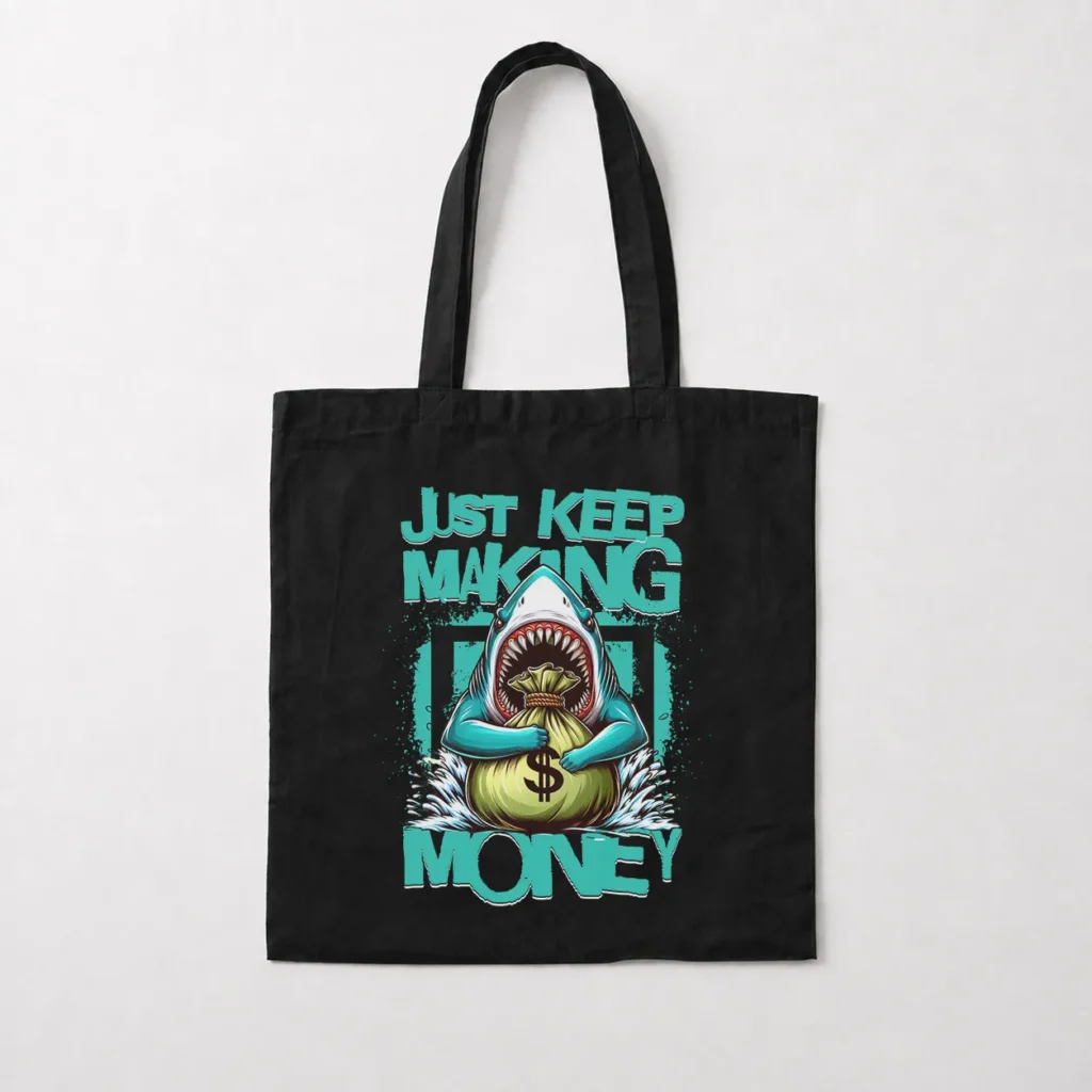 توت بگ کوسه طرح Just Keep Making Money مدل فانتزی کد 22306