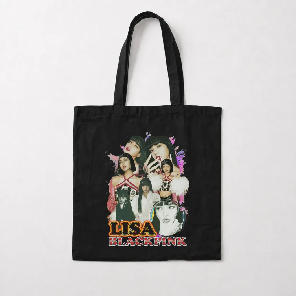 توت بگ بلک‌پینک طرح کلاژ لیزا (Lisa) کد 23152
