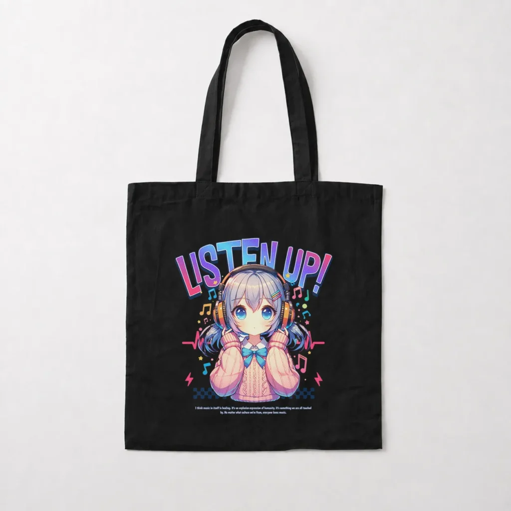 توت بگ انیمه دختر موزیک طرح Listen Up (Anime Music Girl) کد 23158