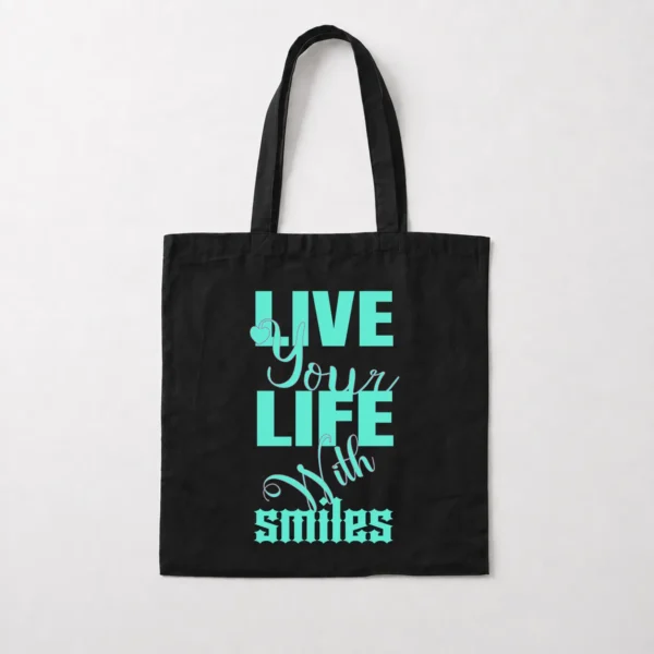 توت بگ نوشته Live Your Life With Smiles کد 23166