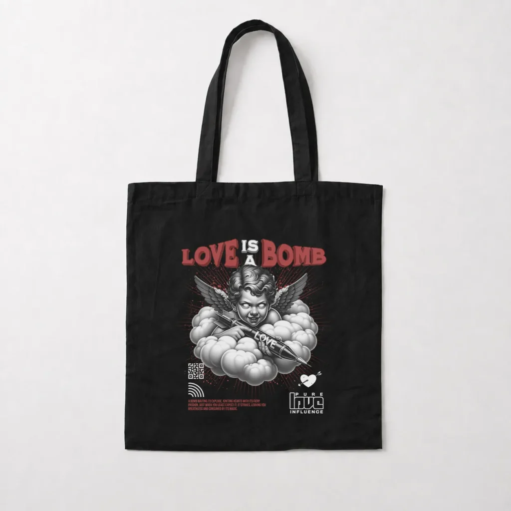 توت بگ عاشقانه طرح Love Is A Bomb کد 23230