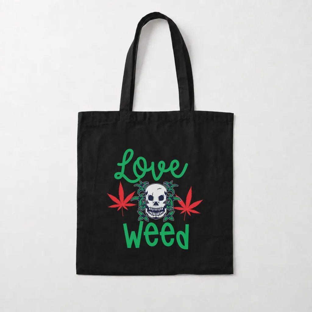 توت بگ جمجمه و کانابیس طرح Love Weed کد 23240