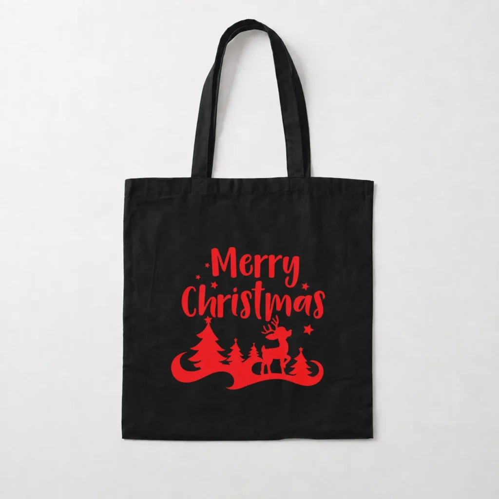 توت بگ کریسمس طرح Merry Christmas قرمز کد 2478