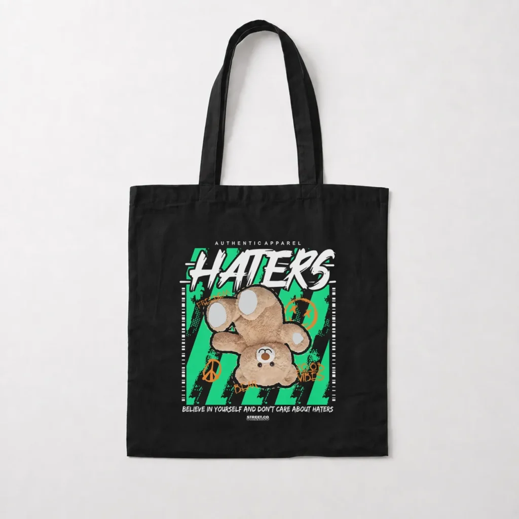 توت بگ خرس وارونه و نوشته Haters کد 2762