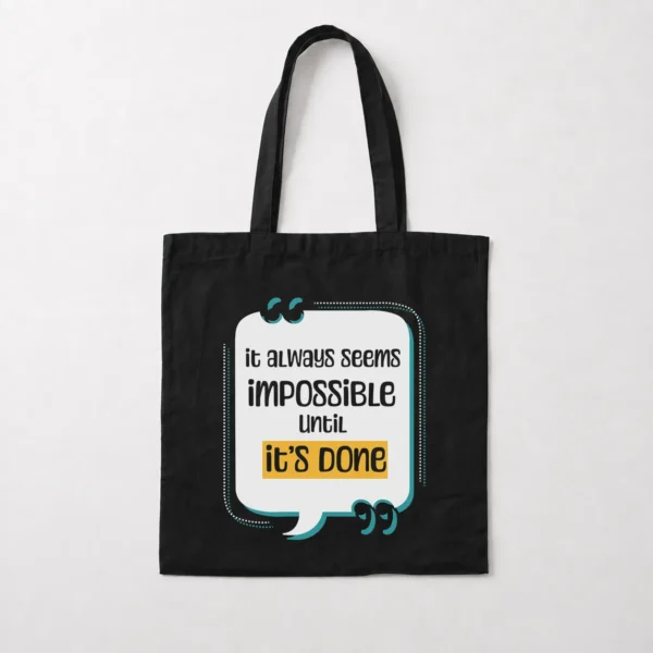 توت بگ انگیزشی نوشته Impossible Until It’s Done کد 3023