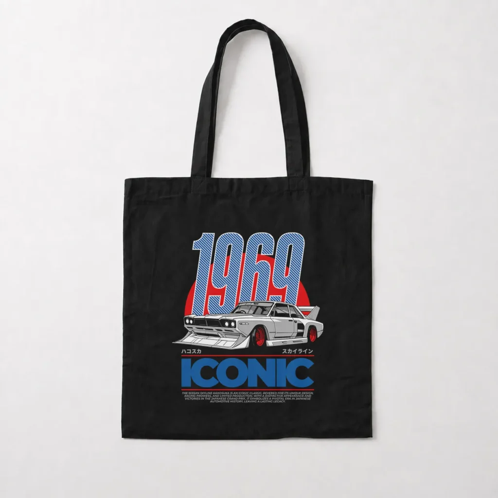 توت بگ نیسان اسکای‌لاین طرح 1969 Iconic (Skyline) کد 3089