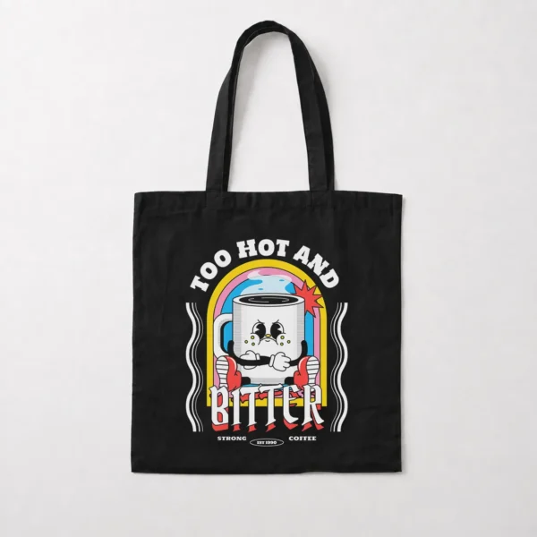 توت بگ فنجان قهوه و نوشته Too Hot and Bitter کد 339