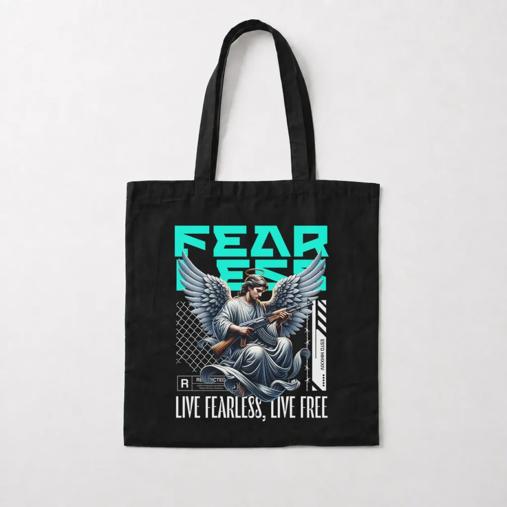 توت بگ فرشته طرح Live Fearless Live Free کد 3648