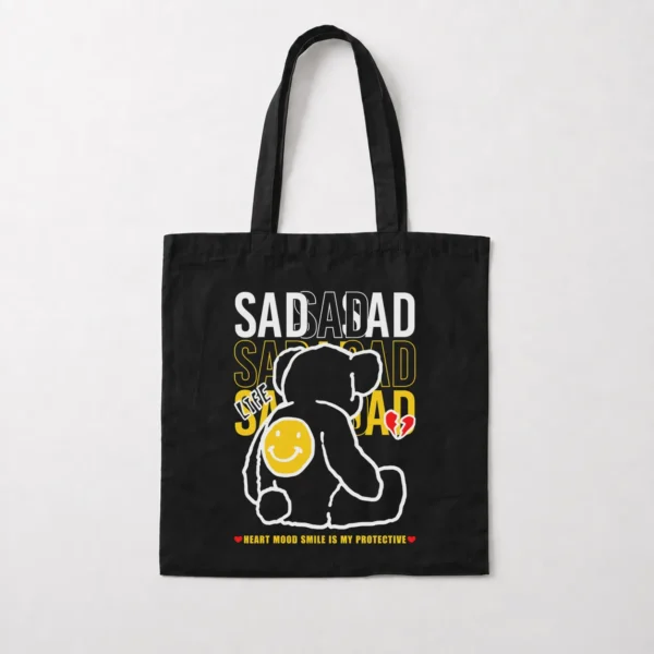 توت بگ خرس با صورتک زرد و نوشته Sad کد 373