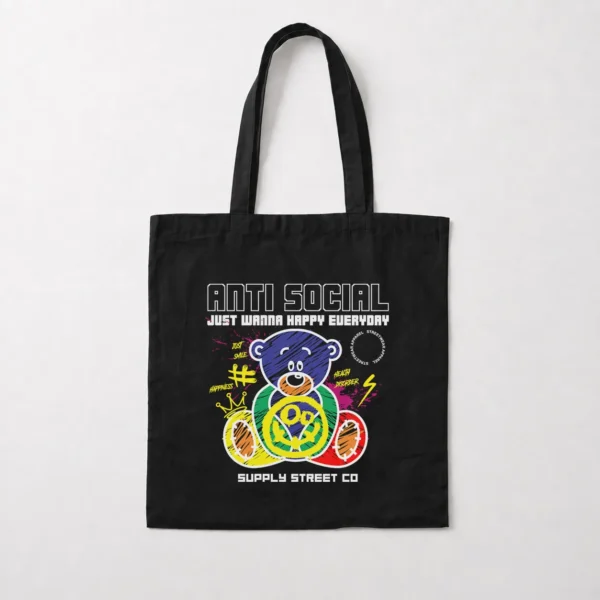 توت بگ خرس رنگی و نوشته Anti Social کد 377