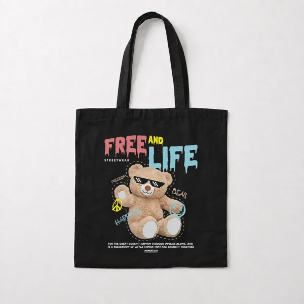 توت بگ خرس عینکی و نوشته Free and Life کد 388