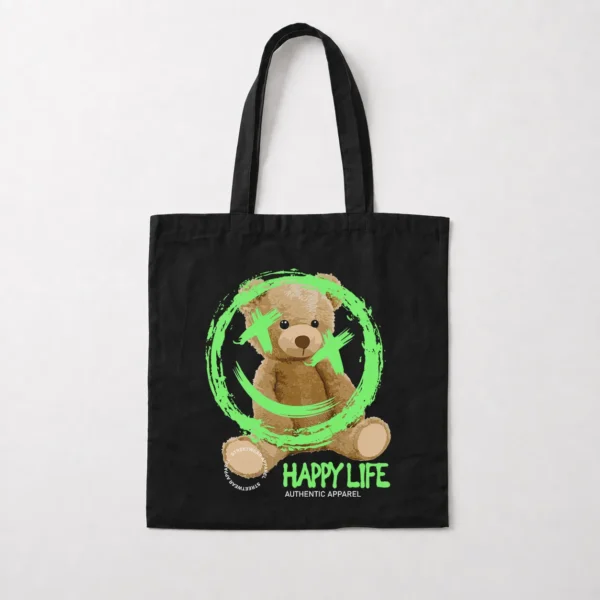 توت بگ خرس عروسکی و نوشته Happy Life کد 396