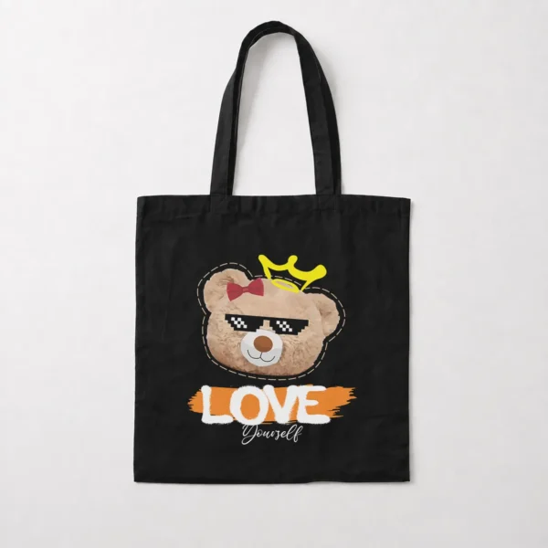 توت بگ خرس تاج‌دار و نوشته Love Yourself کد 402