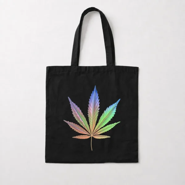توت بگ طرح برگ شاهدانه براق (Chrome Cannabis Leaf) کد 5076