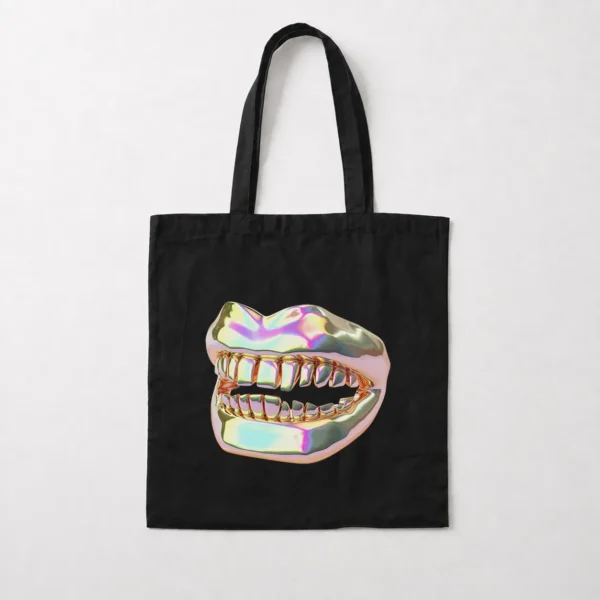 توت بگ طرح دندان طلا براق (Chrome Grillz) کد 5094