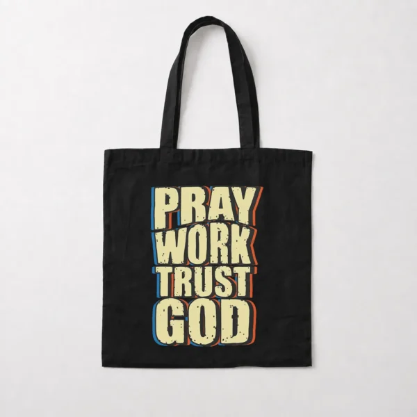 توت بگ مذهبی طرح Pray Work Trust God کد 6142