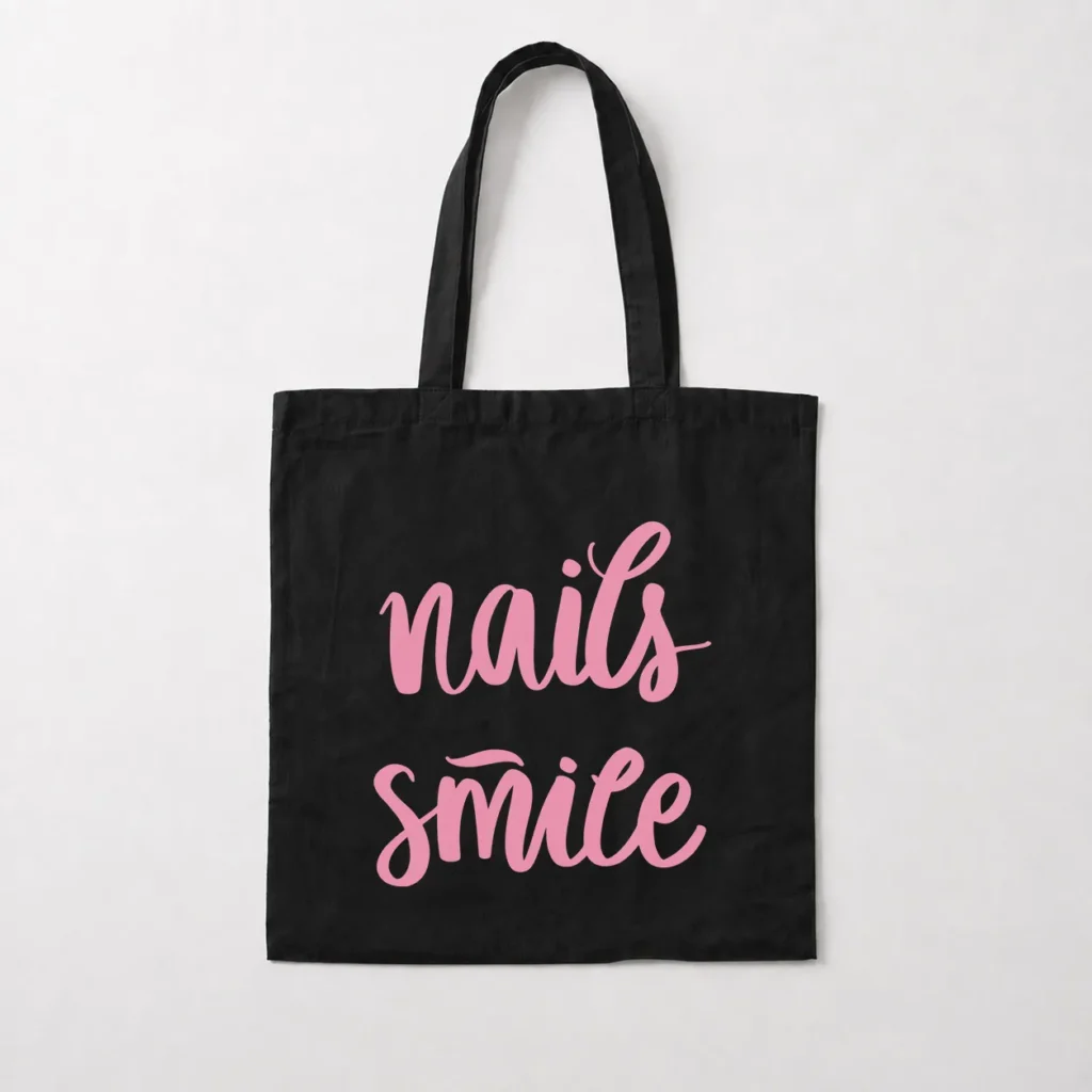 توت بگ نوشته nails smile کد 6199