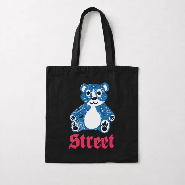 توت بگ خرس آبی طرح گل‌دار و نوشته Street کد 637