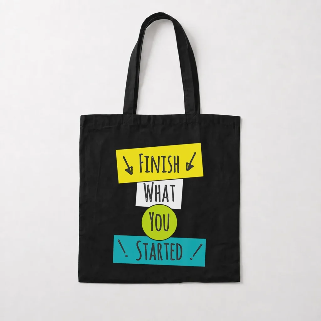 توت بگ نوشته Finish What You Started کد 6497