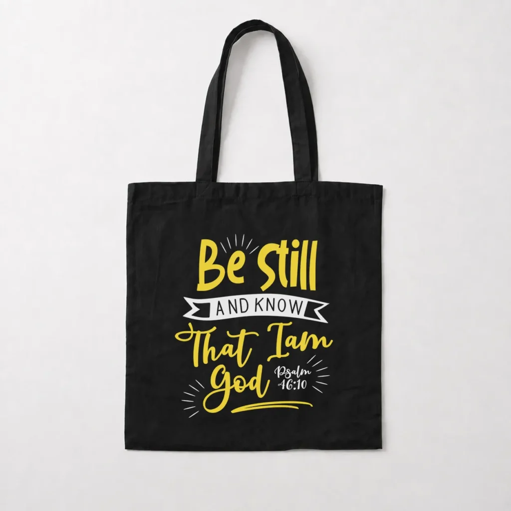 توت بگ ایمانی طرح Be Still And Know کد 7031