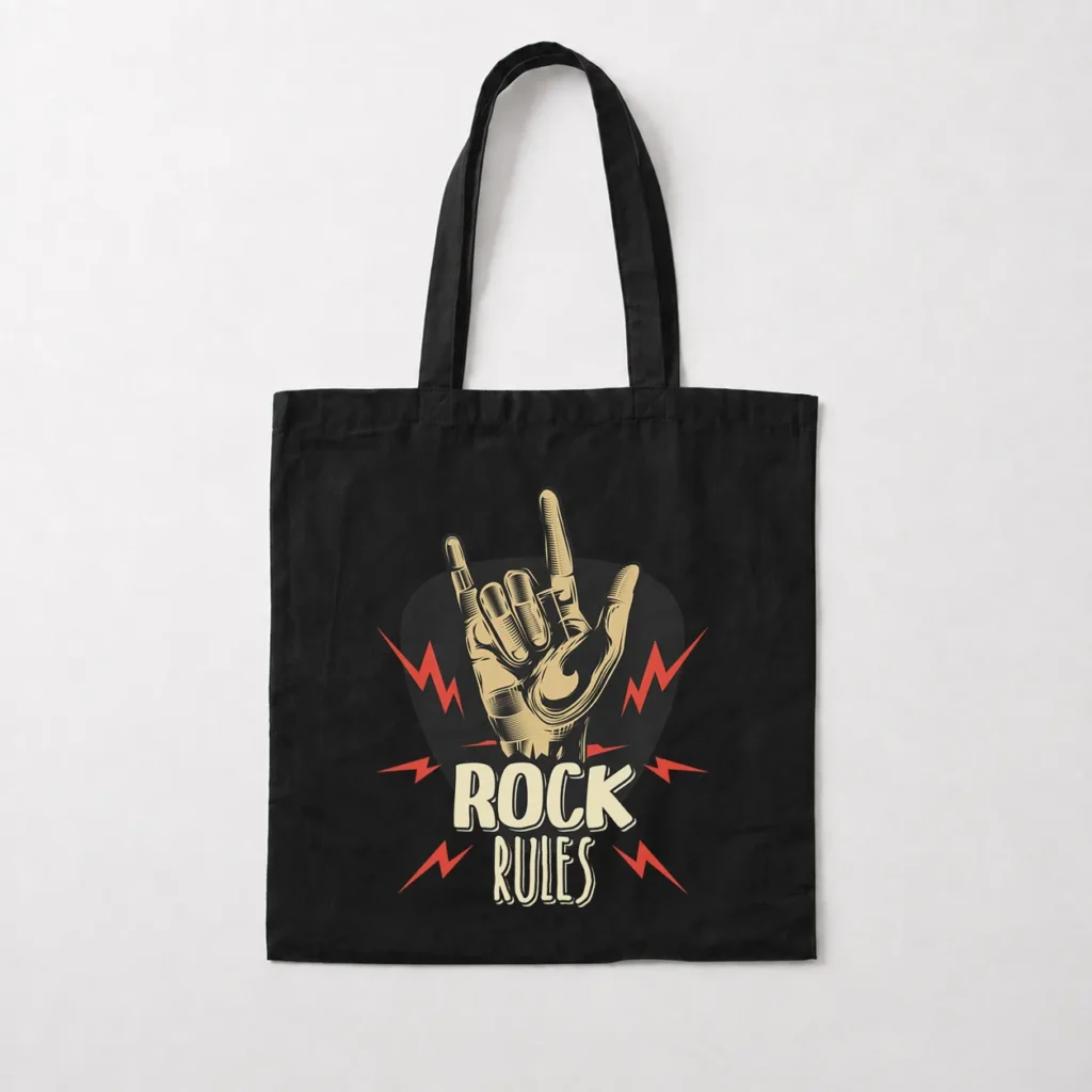 توت بگ موسیقی طرح نوشته Rock Rules دست راک کد 7043