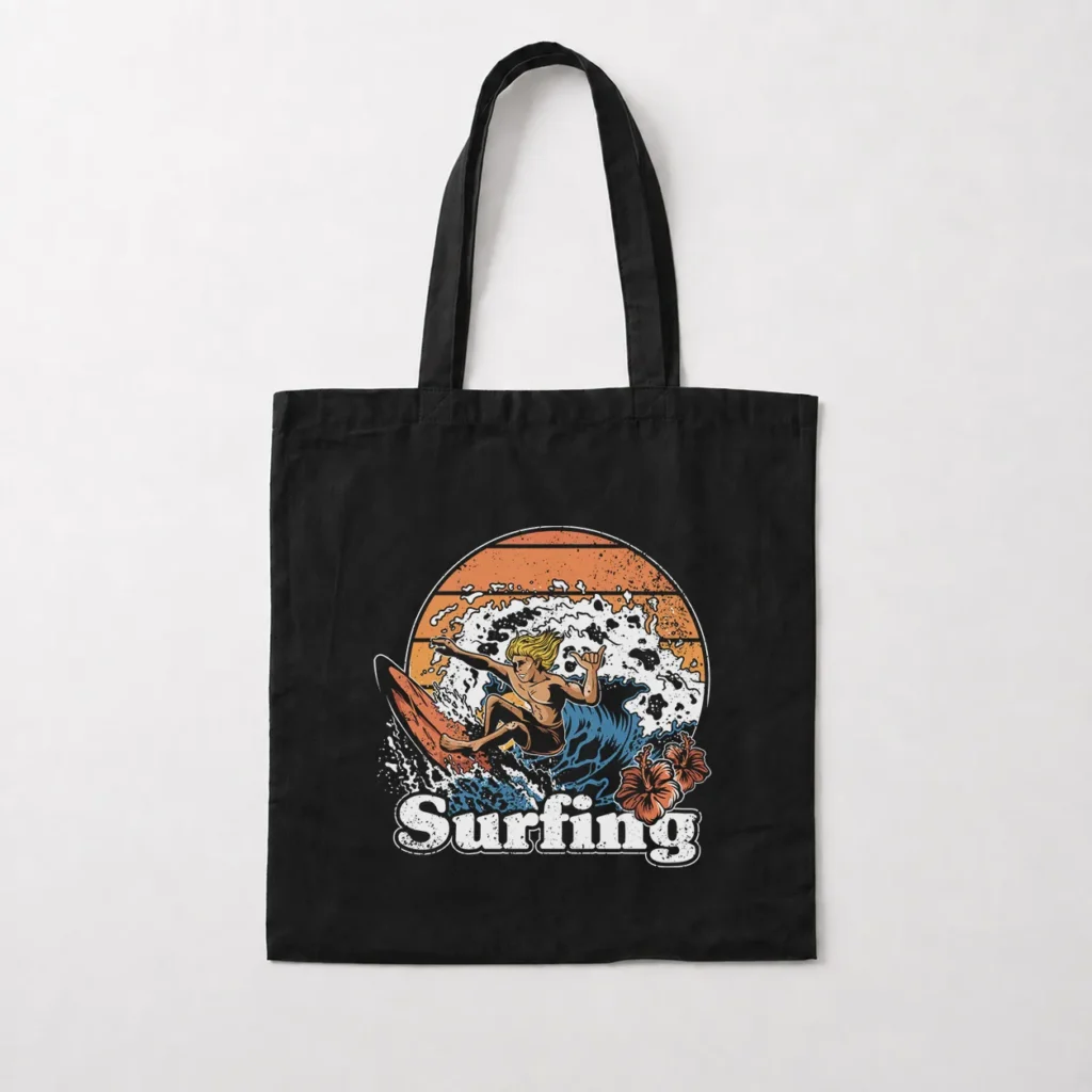 توت بگ موج سواری طرح تابستانی رترو (Surfing) کد 7231