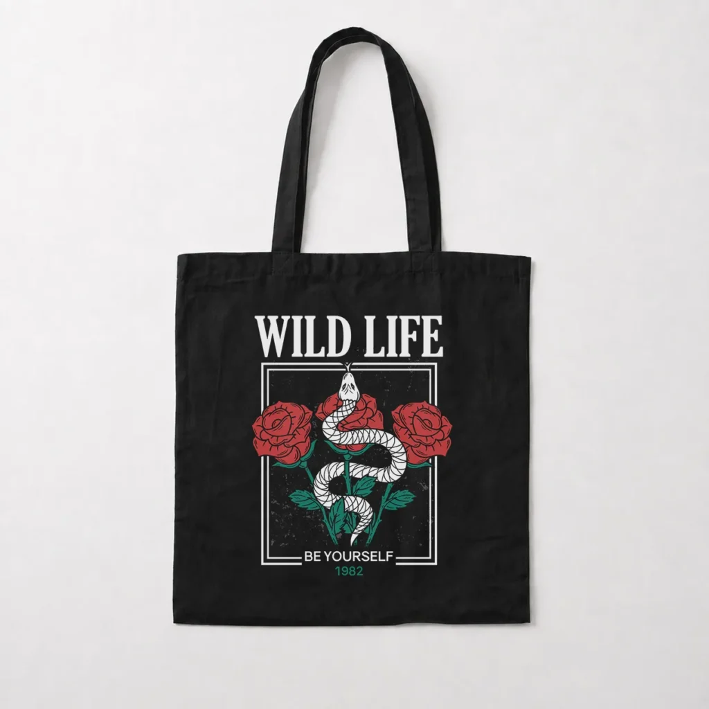 توت بگ مار طرح گل رز و مار استریت‌ویر (Wild Life) کد 7243