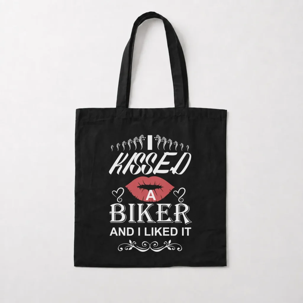 توت بگ موتورسواری طرح I Kissed A Biker کد 7606