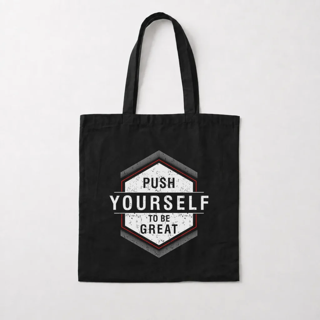 توت بگ انگیزشی طرح Push Yourself To Be Great کد 7698