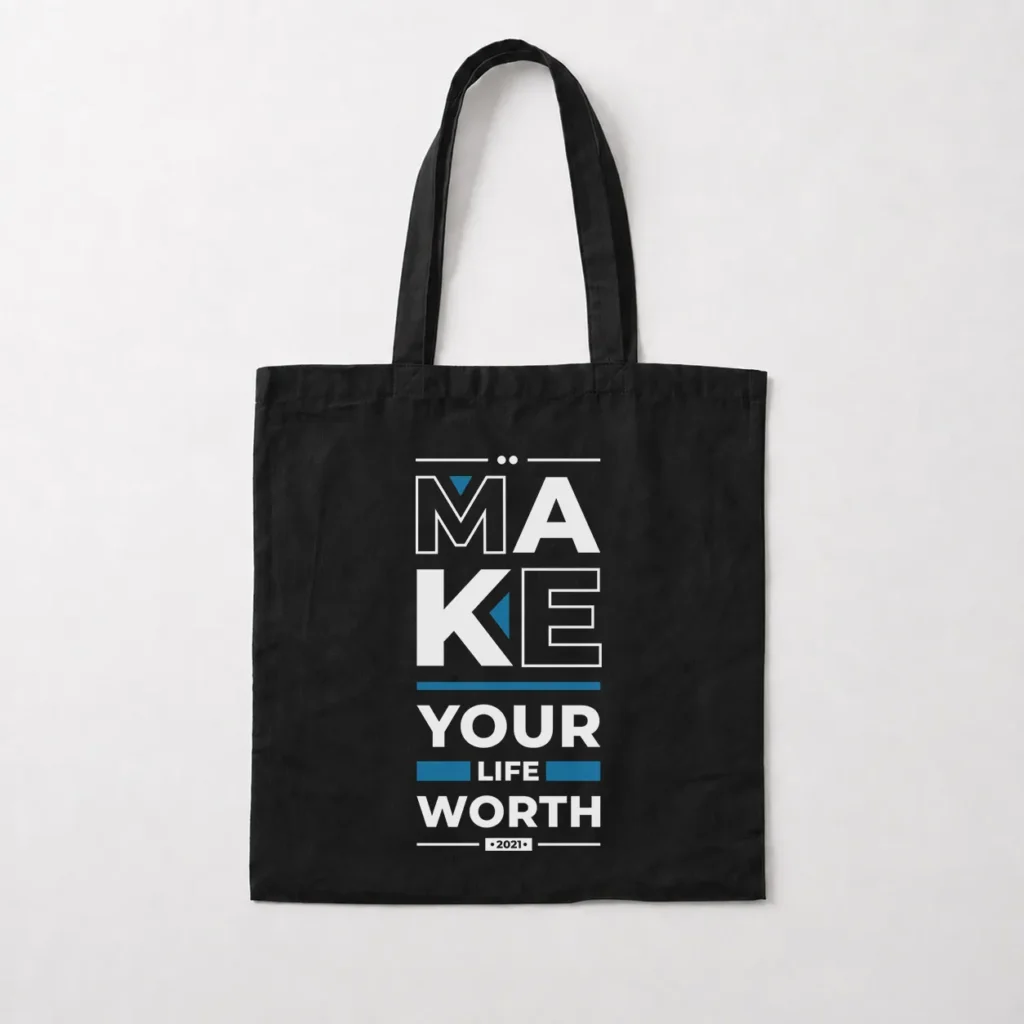 توت بگ انگیزشی طرح Make Your Life Worth کد 8026