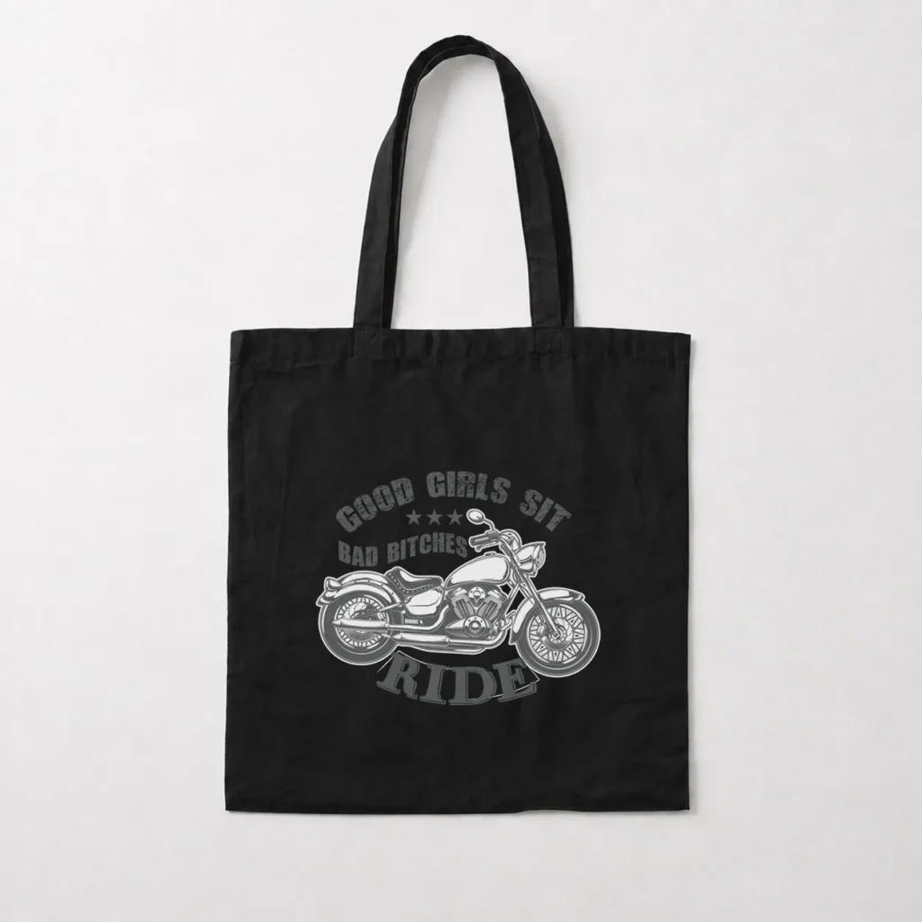 توت بگ طرح موتور سیکلت وینتیج (Bad Bitches Ride) کد 8219