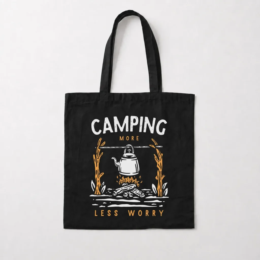 توت بگ کمپینگ طرح Camping More Less Worry کد 8334