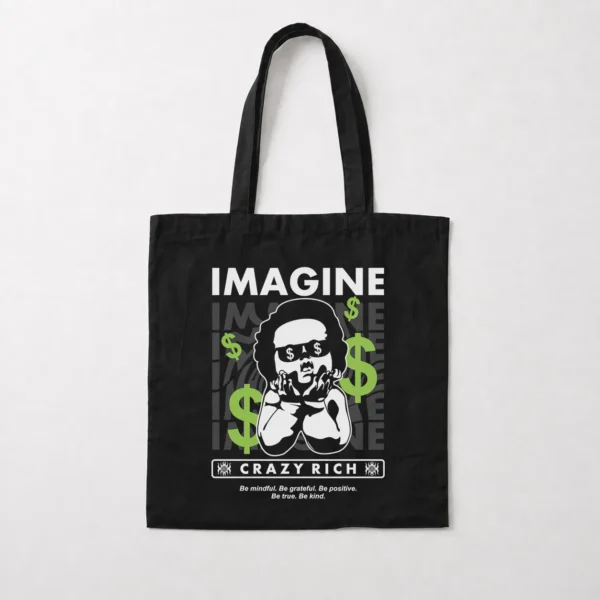 توت بگ مرد ریش‌دار و نشان دلار طرح Imagine Crazy Rich کد 836
