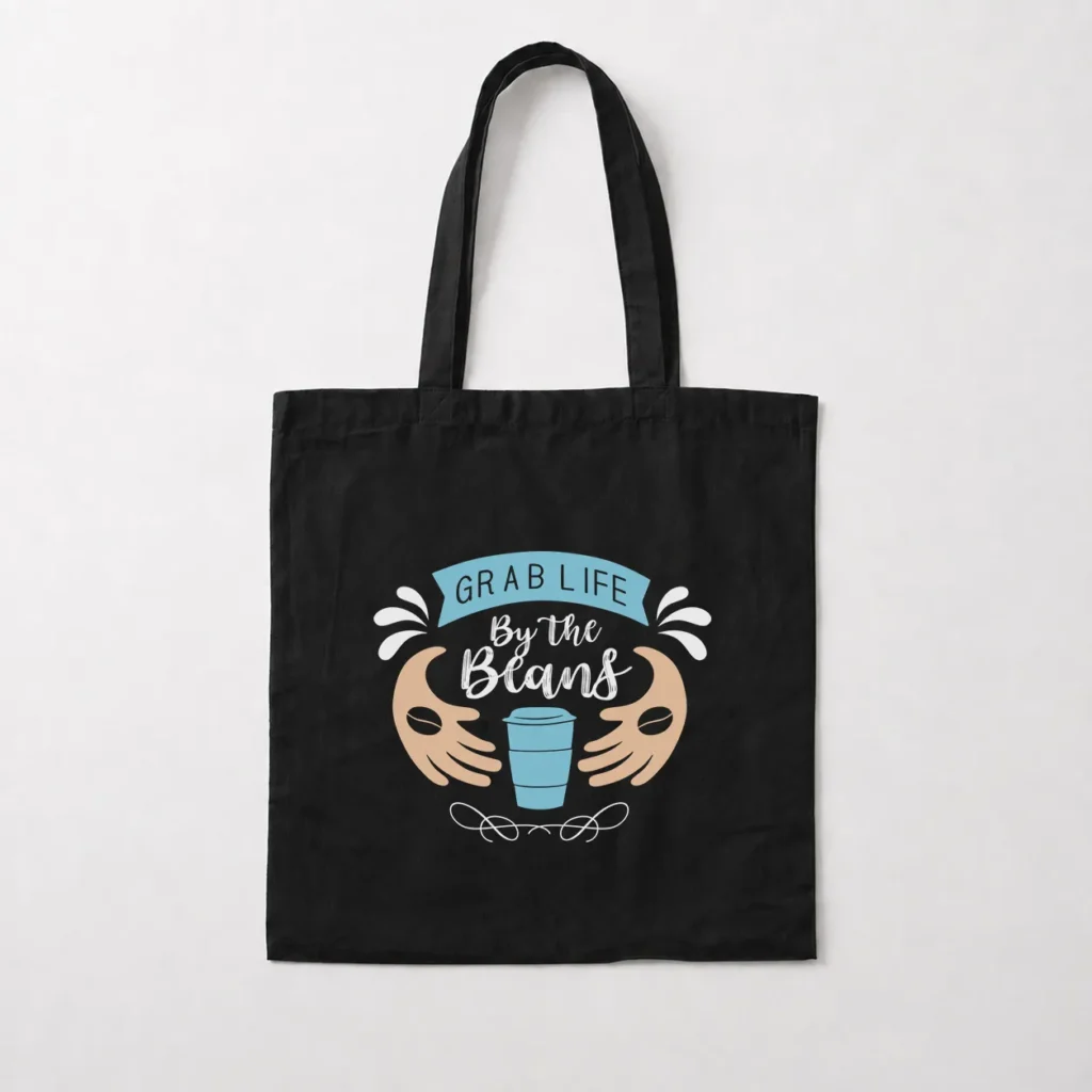 توت بگ قهوه طرح Grab Life By The Beans کد 8534