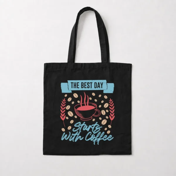 توت بگ قهوه طرح The Best Day Starts With Coffee کد 8538