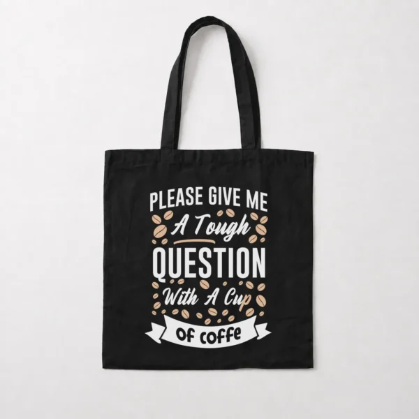توت بگ قهوه طرح Tough Question With A Cup Of Coffee کد 8550