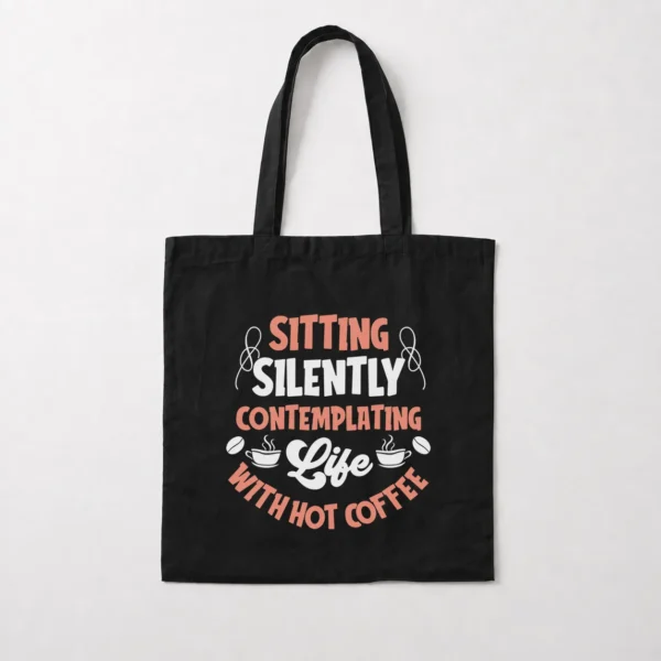 توت بگ قهوه طرح Contemplating Life With Hot Coffee کد 8552