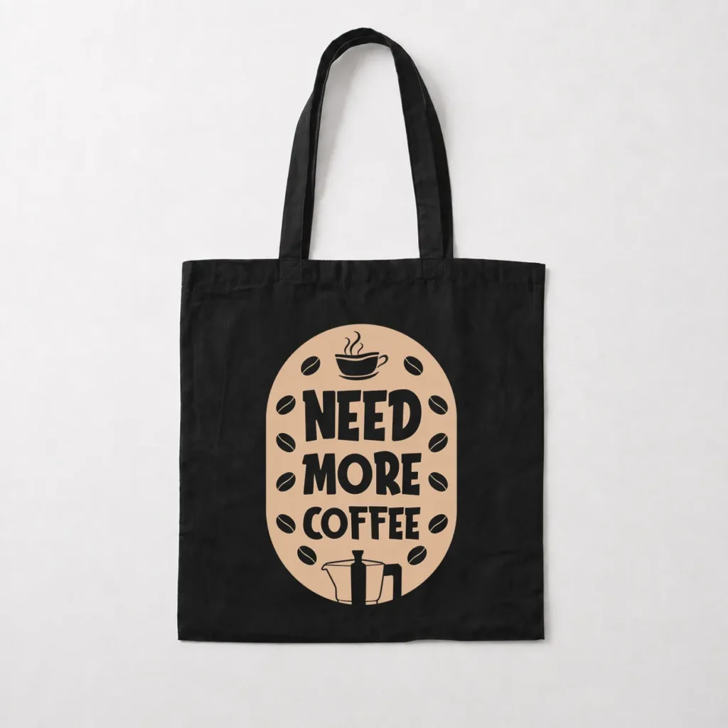 توت بگ قهوه طرح Need More Coffee کد 8571