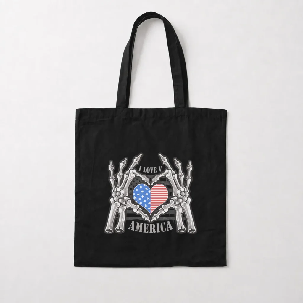 توت بگ اسکلت طرح I Love America کد 8814