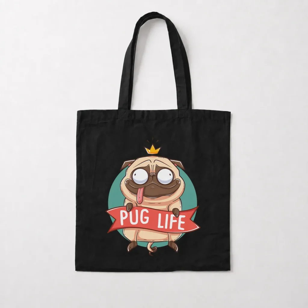 توت بگ سگ طرح Pug Life کد 8829