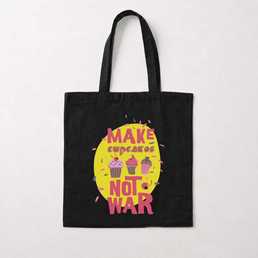 توت بگ تایپوگرافی Make Cupcakes Not War کد 9033