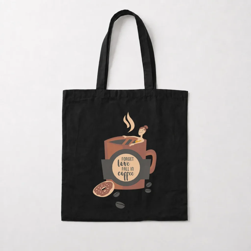 توت بگ طرح فنجان قهوه Forget Love Fall in Coffee کد 9038