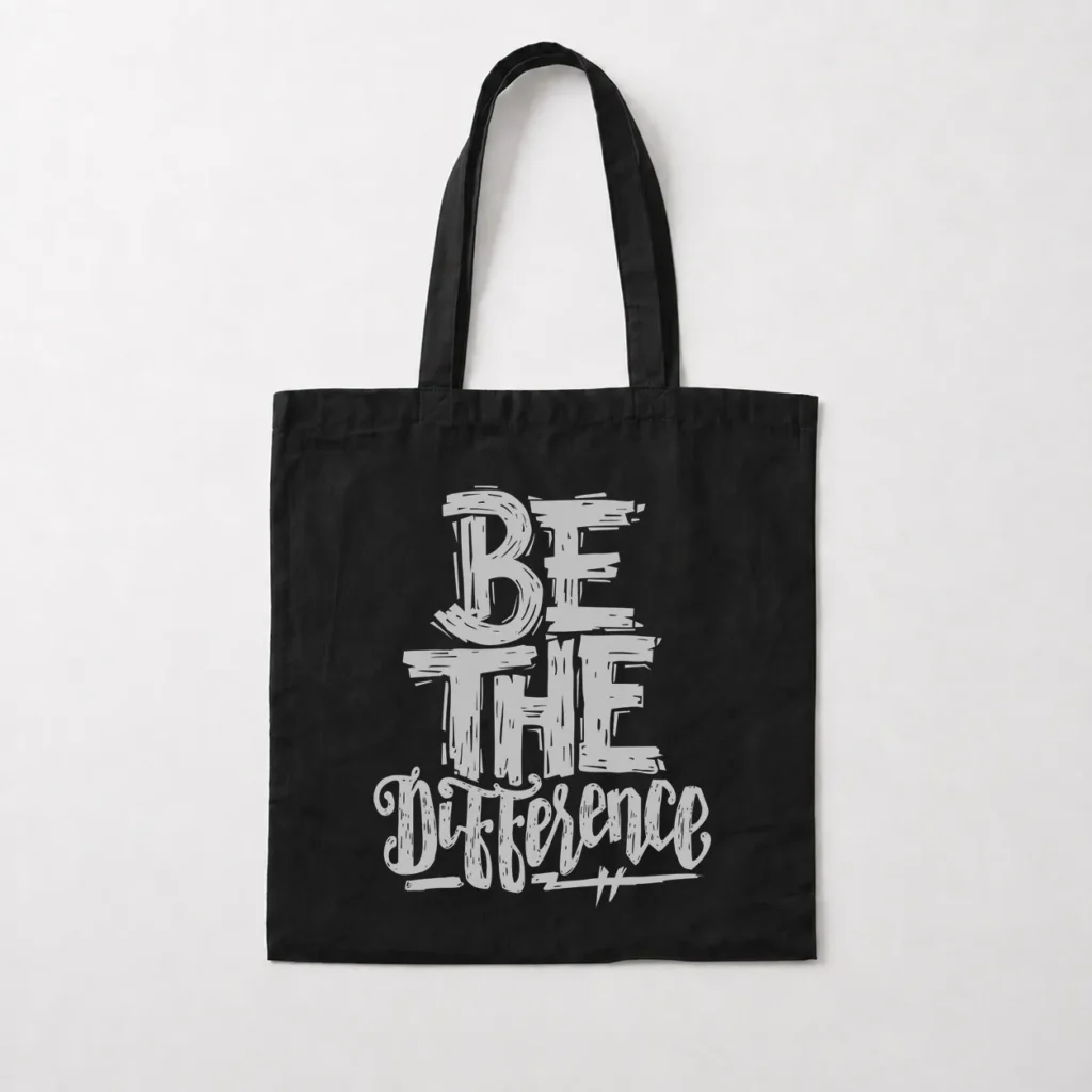 توت بگ انگیزشی طرح تایپوگرافی Be the Difference کد 9143