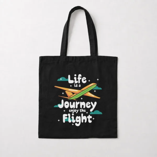 توت بگ هواپیمای کاغذی طرح Life Is a Journey Enjoy the Flight کد 9363