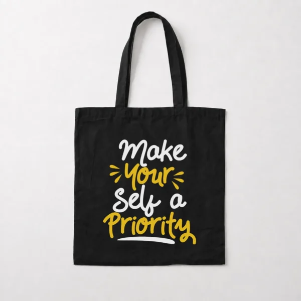 توت بگ انگیزشی طرح نوشته Make Yourself a Priority کد 9367