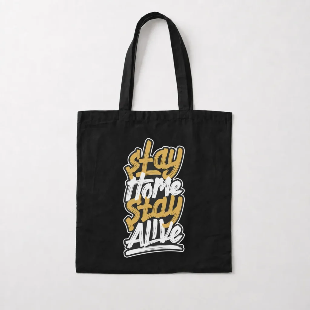 توت بگ تایپوگرافی Stay Home Stay Alive کد 9440