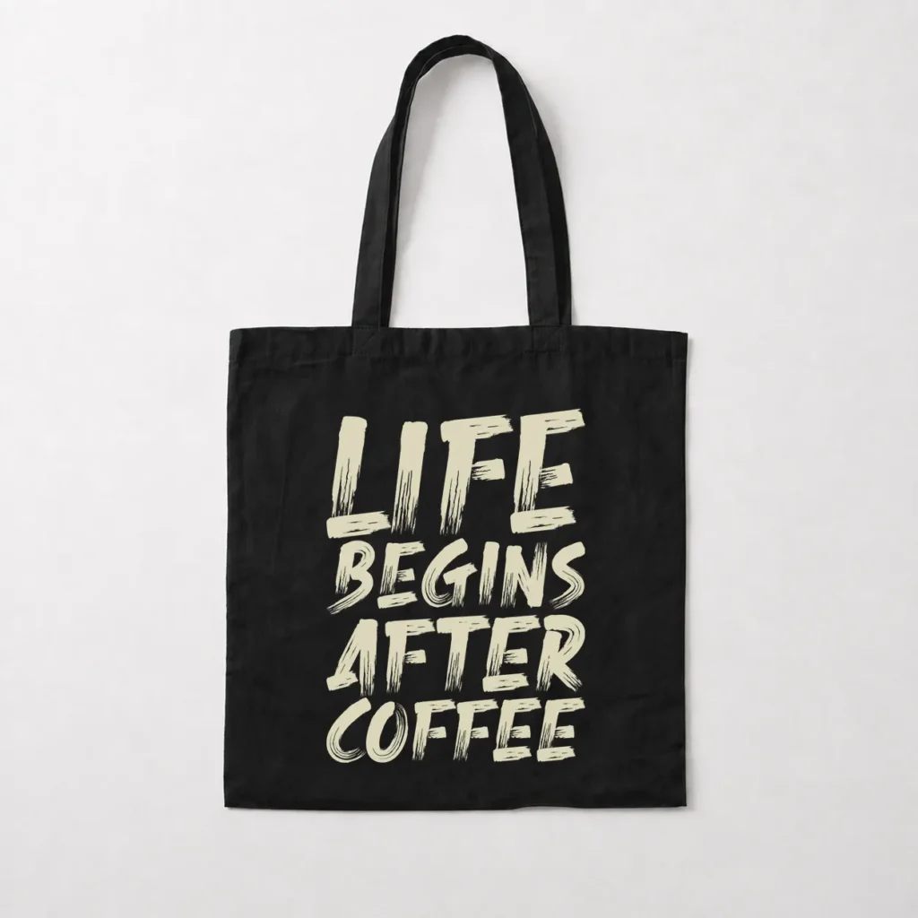 توت بگ قهوه طرح Life Begins After Coffee کد 9475