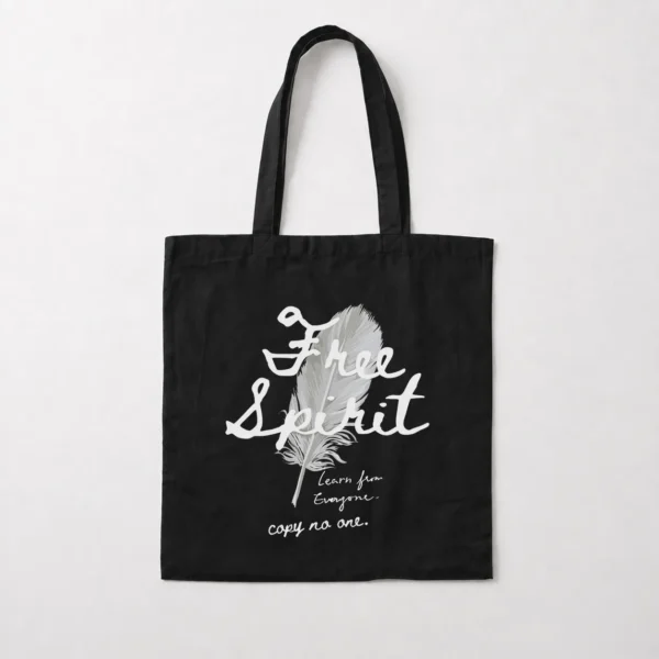 توت بگ نوشته Free Spirit طرح پر آزاد کد 9780