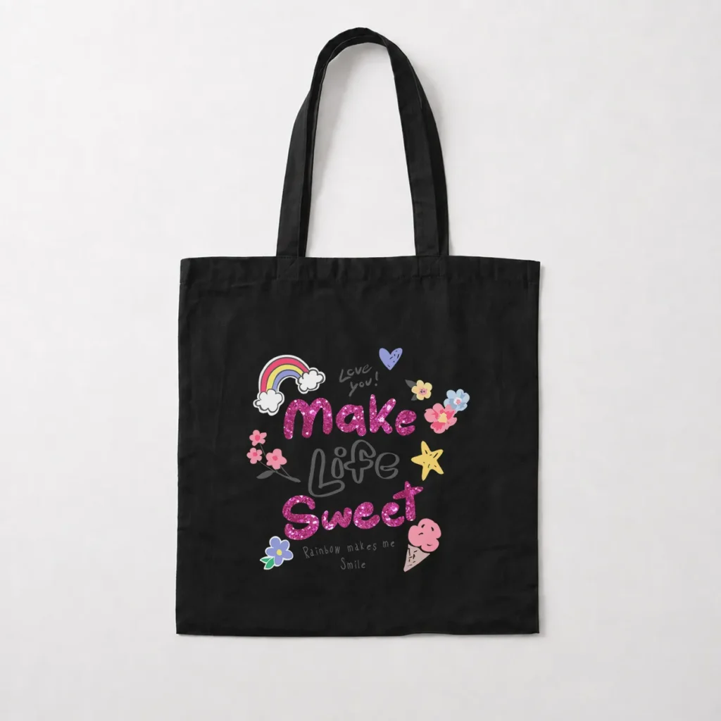 توت بگ نوشته دخترانه Make Life Sweet کد 9840
