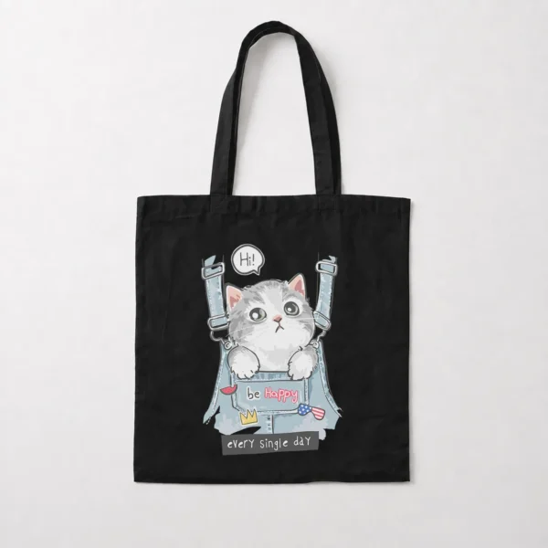 توت بگ گربه طرح Be Happy کد 9854